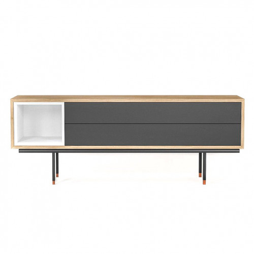 тумба под телевизор длинная серая quadro new в Архангельске