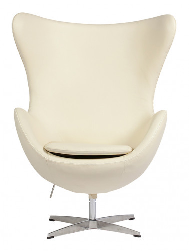 кресло egg chair кожа кремовое в Архангельске