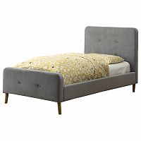 кровать button tufted flannelette gray 120х200 в Архангельске