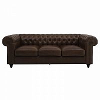 диван chester classic трехместный прямой темно-коричневый в Архангельске