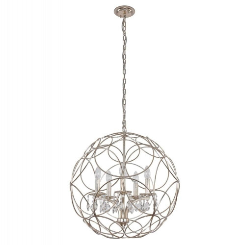 подвесная люстра crystal lux aria sp5 silver в Архангельске