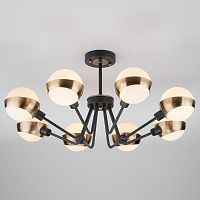 потолочная люстра eurosvet jasper 70093/8 черная белая в Архангельске