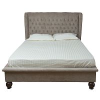 кровать двуспальная 160х200 из велюра бежевая bliss в Архангельске