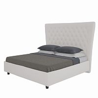 кровать двуспальная 160х200 бежевая из велюра quicksand в Архангельске