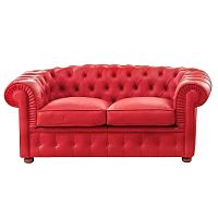 диван честерфилд (chesterfield) прямой красный в Архангельске
