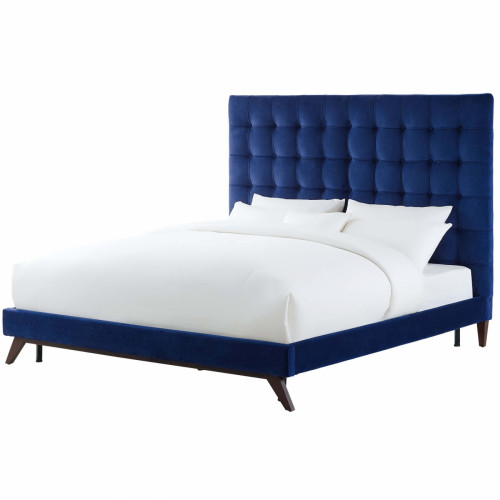 кровать eden 90х200 синий велюр р в Архангельске