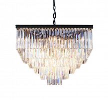 люстра odeon square 80 черное основание, прозрачное стекло в Архангельске