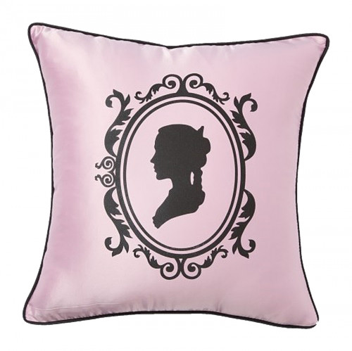 подушка с изображением женского силуэта ladies' profile pink в Архангельске