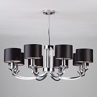 подвесная люстра eurosvet diana 60067/8 хром черная в Архангельске