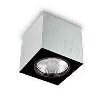 потолочный светильник ideal lux mood pl1 small square alluminio в Архангельске