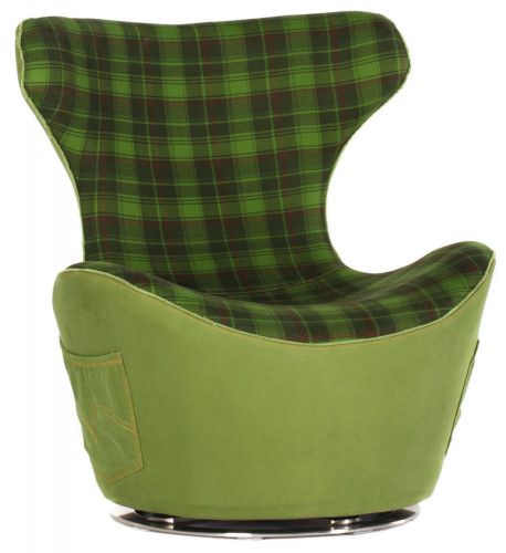 кресло green grid jeans зеленое в Архангельске