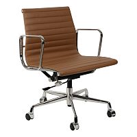 кресло eames style коричневая кожа в Архангельске