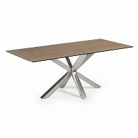стол arya 200x100 st steel matt, фарфор iron cor c795k10 от la forma (ex julia grup) в Архангельске
