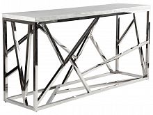 консоль geometric 180x50x90 хром, белая столешница в Архангельске