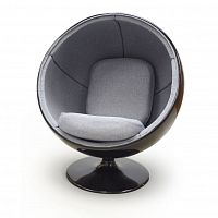 кресло ball chair черно-серое в Архангельске