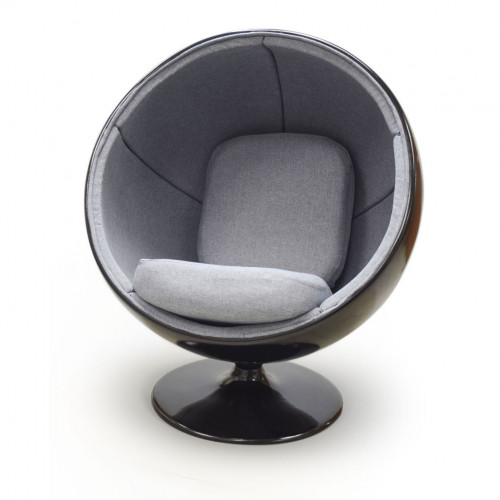 кресло ball chair черно-серое в Архангельске