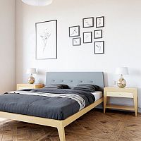 кровать двуспальная с мягким изголовьем 160x200 светло-коричневая fly soft в Архангельске