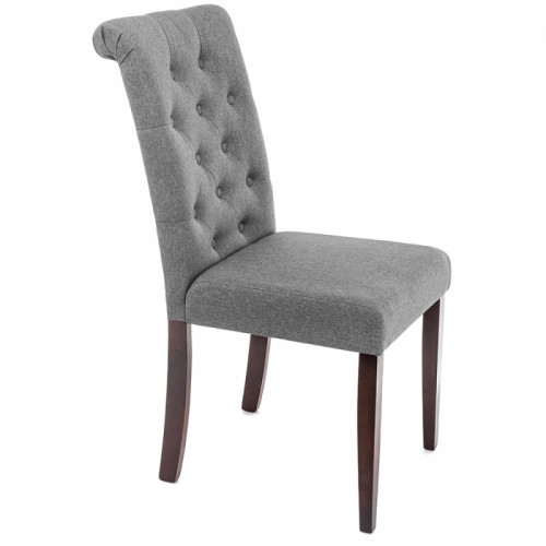 стул деревянный amelia dark walnut / fabric grey в Архангельске