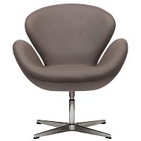 кресло swan chair серо-коричневая в Архангельске