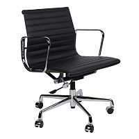 кресло eames style черная кожа в Архангельске