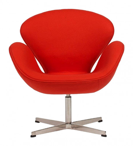 кресло swan chair кашемир красное в Архангельске
