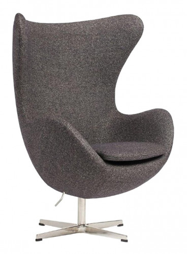 кресло egg chair кашемир серое в Архангельске