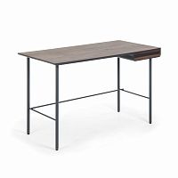 стол mahon desk ореховый шпон, mdf матовый графит в Архангельске