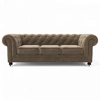 диван chesterfield lux трехместный прямой бежевый в Архангельске