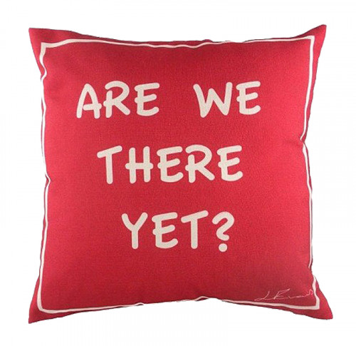подушка с надписью are we there yet? в Архангельске