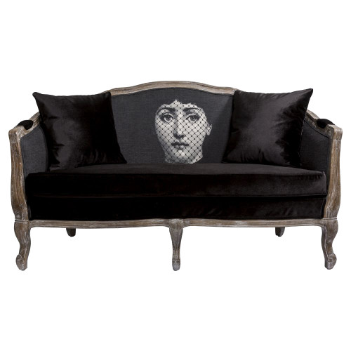 диван «вуаль» fornasetti прямой черный в Архангельске