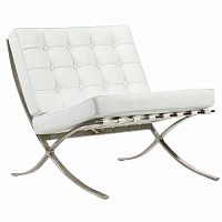 кресло barcelona chair белое в Архангельске