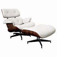 кресло lounge chair & ottoman белое в Архангельске
