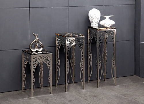 подставки под цветы комплект vento тёмно-серые в Архангельске