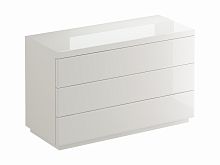 комод kristal 3 ящика белый глянец в Архангельске