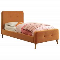 кровать button tufted flannelette orange 140х200 в Архангельске