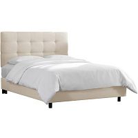 кровать двуспальная с мягкой спинкой 160х200 белая alice tufted talc в Архангельске