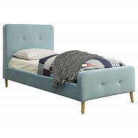 кровать button tufted flannelette blue 140х200 в Архангельске
