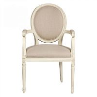 кресло vintage french round молочный/кремовый лен в Архангельске