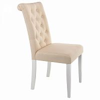 стул деревянный amelia white / fabric cream в Архангельске