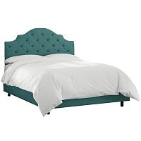 кровать двуспальная 180х200 зеленая с каретной стяжкой henley tufted teal в Архангельске