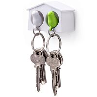 держатель+брелок для ключей двойной mini sparrow белый-зеленый в Архангельске