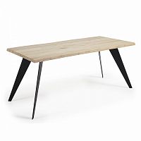 стол nack 160x100 черный, отбеленный дуб c366m33 от la forma (ex julia grup) в Архангельске