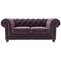 диван chesterfield lux двухместный прямой фиолетовый в Архангельске