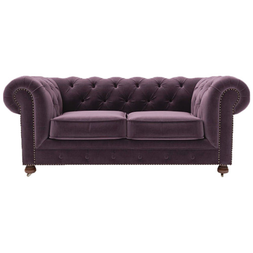 диван chesterfield lux двухместный прямой фиолетовый в Архангельске