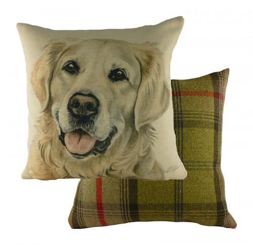 подушка с принтом waggydogs golden retriever в Архангельске