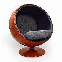 кресло ball chair оранжево-черное в Архангельске