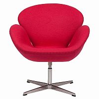 кресло swan chair шерсть красное в Архангельске