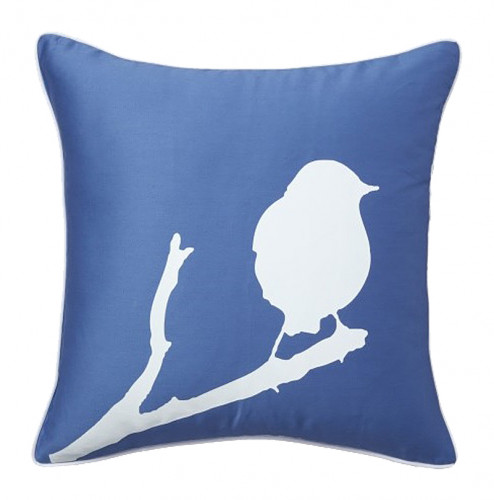 подушка с птичкой lone bird diamond-blue в Архангельске