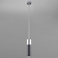подвесной светильник eurosvet double topper 50135/1 led хром/черный в Архангельске
