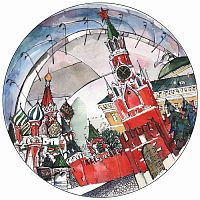 тарелка сувенирная спасская башня в Архангельске